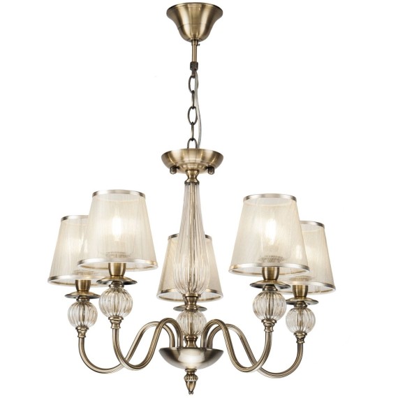 Люстра потолочная Freya FR2685PL-05BZ Inessa под лампы 5xE14 40W