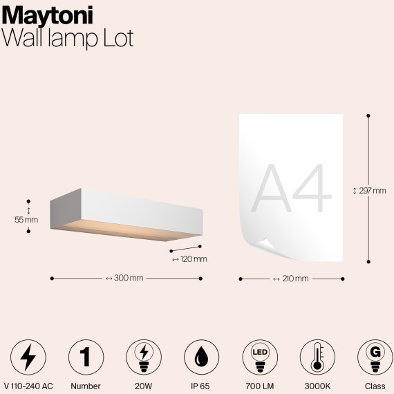 Настенный светильник (бра) Outdoor O428WL-L20W3K