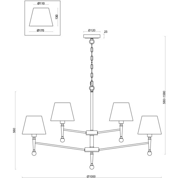 Подвесная люстра Rosemary FR5190PL-12BS