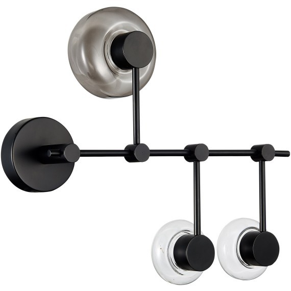 SL6005.401.03 Светильник настенно-потолочный ST-Luce Черный/Дымчатый, Прозрачный LED 3*3W 3000K VALLO