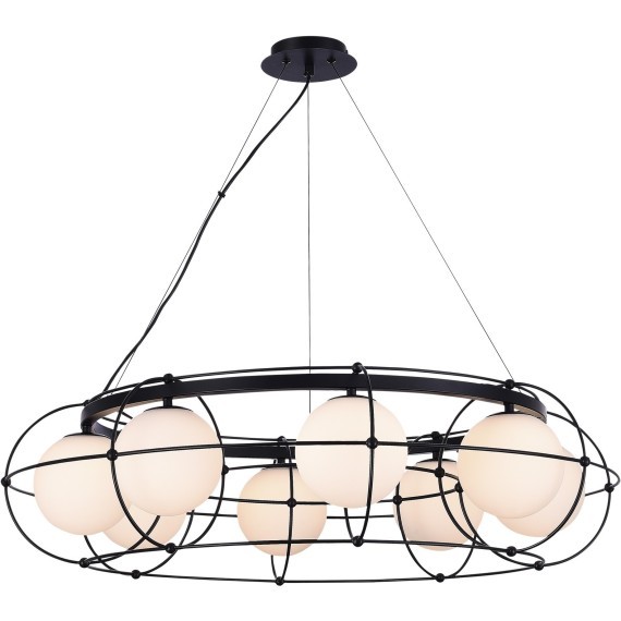 SL1189.403.08 Люстра подвесная ST-Luce Черный/Опал G9 8*5W BEATA