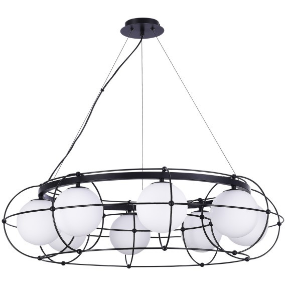 SL1189.403.08 Люстра подвесная ST-Luce Черный/Опал G9 8*5W BEATA