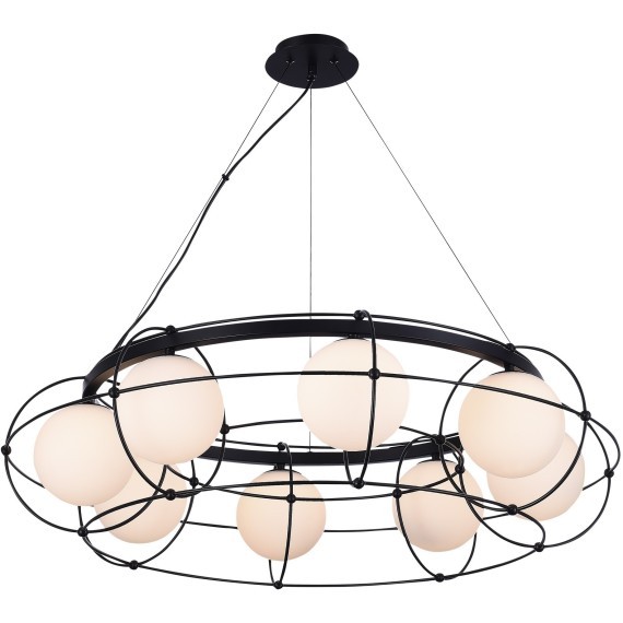 SL1189.403.08 Люстра подвесная ST-Luce Черный/Опал G9 8*5W BEATA