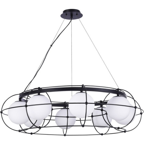 SL1189.403.08 Люстра подвесная ST-Luce Черный/Опал G9 8*5W BEATA