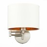 SLE300551-01 Светильник настенный Никель/Белый, Серебристый E27 1*40W BRESCIA
