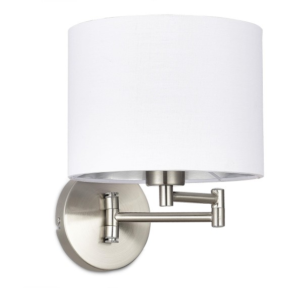 SLE300551-01 Светильник настенный Никель/Белый, Серебристый E27 1*40W BRESCIA