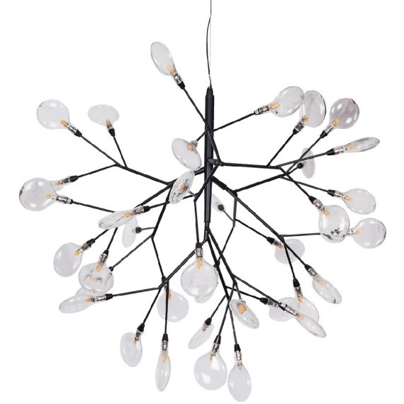 Светильник подвесной Crystal Lux EVITA SP36 BLACK/TRANSPARENT