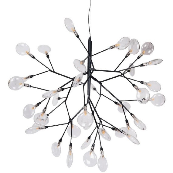 Светильник подвесной Crystal Lux EVITA SP36 BLACK/TRANSPARENT