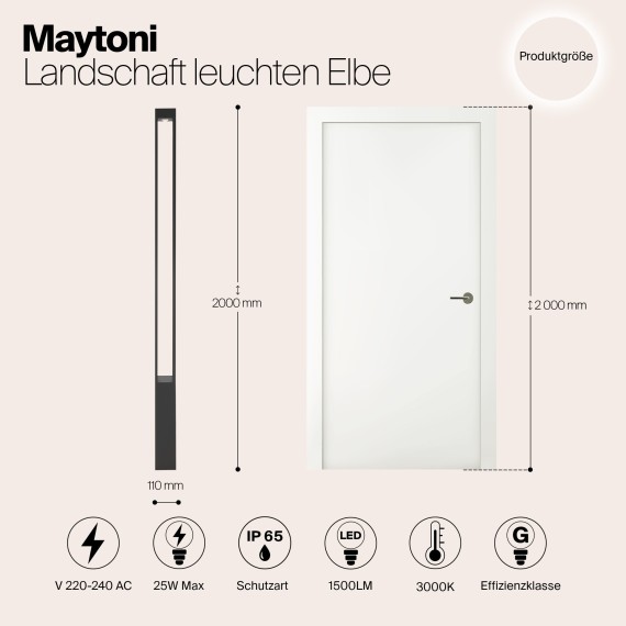 Уличный наземный светильник Maytoni O424FL-L25GF Elbe IP65 светодиодный LED 25W