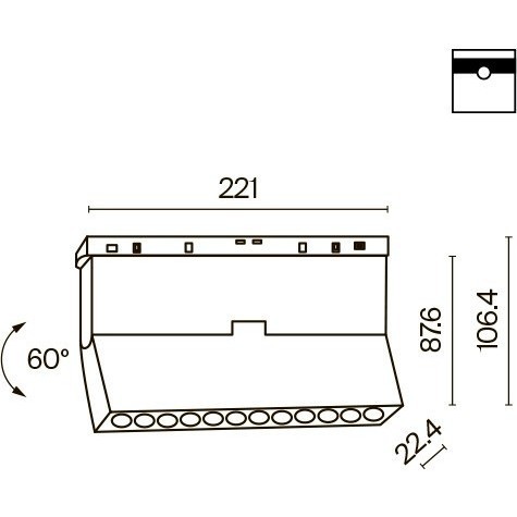 TR033-2-12W3K-B Трековый магнитный светодиодный светильник Maytoni Exility CRI90+ 3000К 840Лм 36° 12Вт