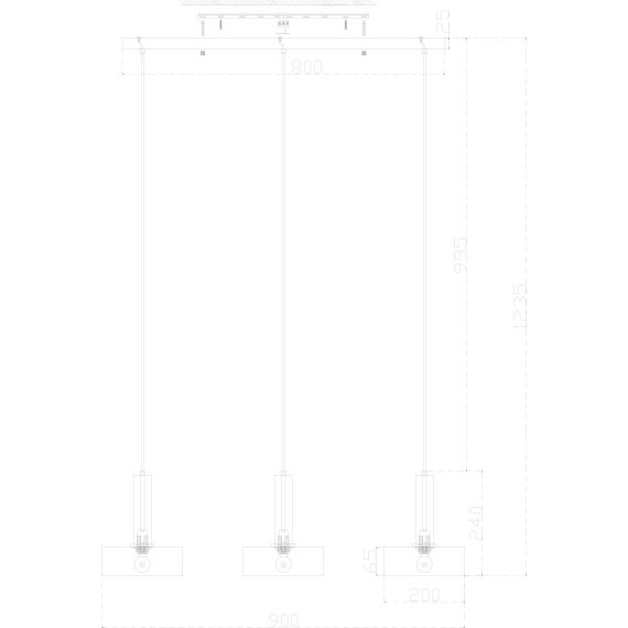 Подвесной светильник с 3 лампами Freya FR4008PL-03BBS Izza под лампы 3xE27 40W