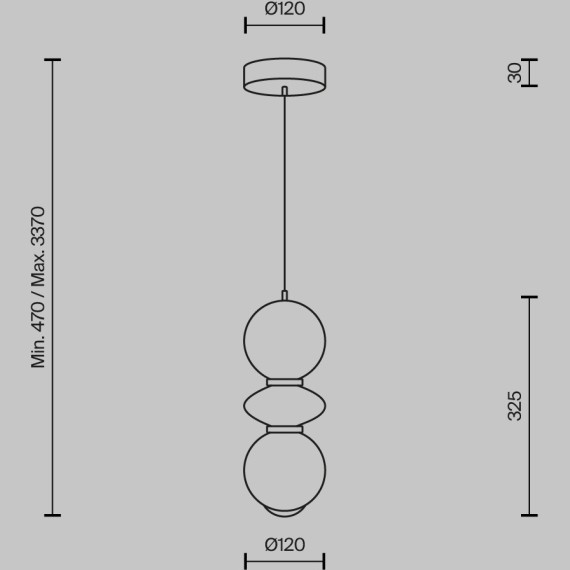 Подвесной светильник Maytoni MOD362PL-L10GR3K