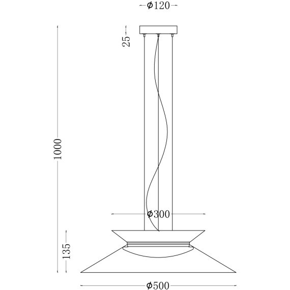Подвесной светильник со сменой цветовой температуры Favourite 4843-1P Salver