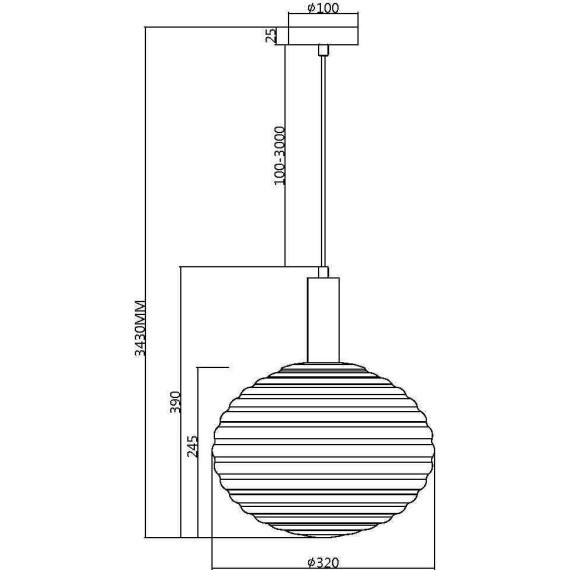 Подвесной светильник Maytoni MOD268PL-01B