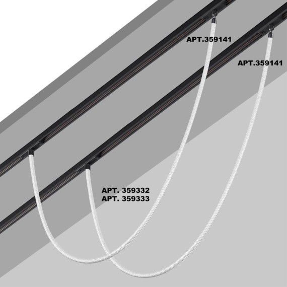 359332 Трековый светодиодный неон 1м Novotech Flum CRI90+ 3000К 1360Лм 360° 14W