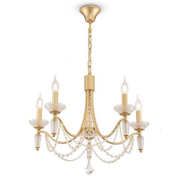 Люстра подвесная Freya FR2009PL-05G Zoe под лампы 5xE14 40W