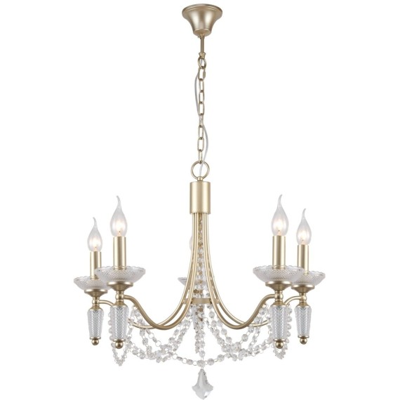 Люстра подвесная Freya FR2009PL-05G Zoe под лампы 5xE14 40W