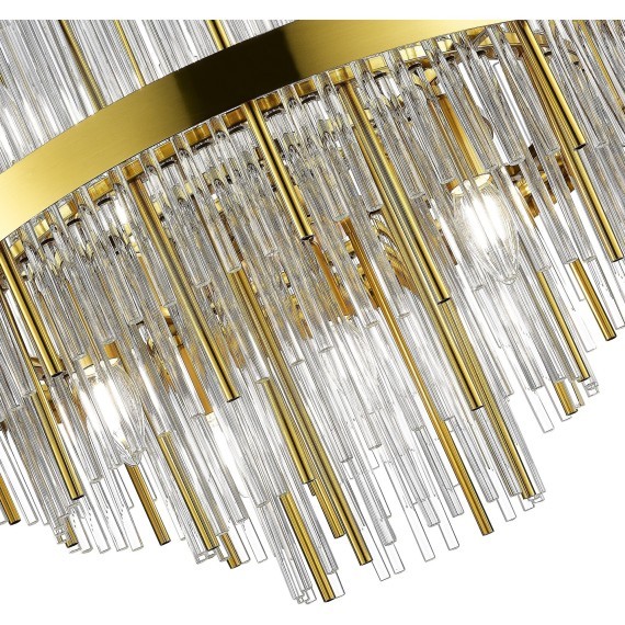 SL1634.303.09 Люстра подвесная ST-Luce Латунь/Прозрачный E14 9*60W RENS