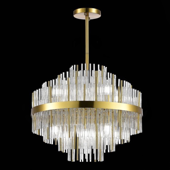 SL1634.303.09 Люстра подвесная ST-Luce Латунь/Прозрачный E14 9*60W RENS