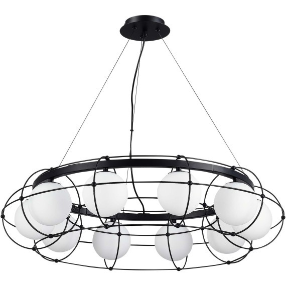 SL1189.403.10 Люстра подвесная ST-Luce Черный/Опал G9 10*5W BEATA