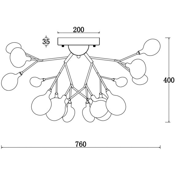 Люстра потолочная Freya FR5049CL-27B Florencia под лампы G4 3W