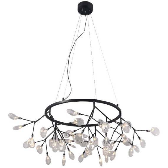 Светильник подвесной Crystal Lux EVITA SP45 D BLACK/TRANSPARENT