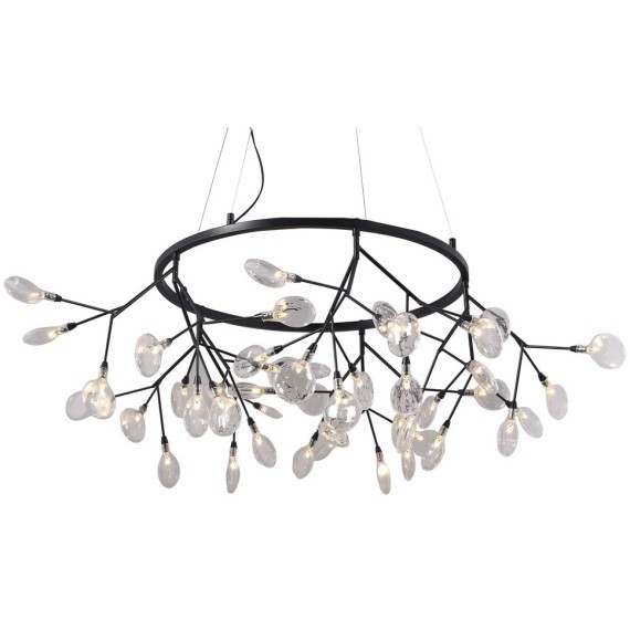 Светильник подвесной Crystal Lux EVITA SP45 D BLACK/TRANSPARENT