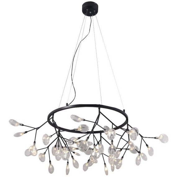 Светильник подвесной Crystal Lux EVITA SP45 D BLACK/TRANSPARENT