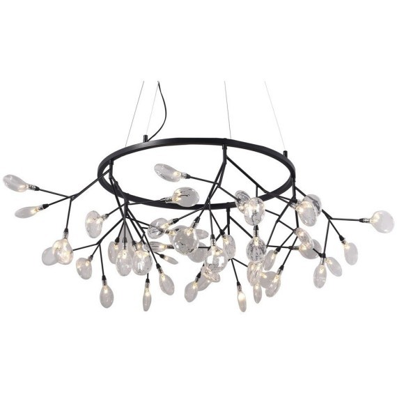 Светильник подвесной Crystal Lux EVITA SP45 D BLACK/TRANSPARENT