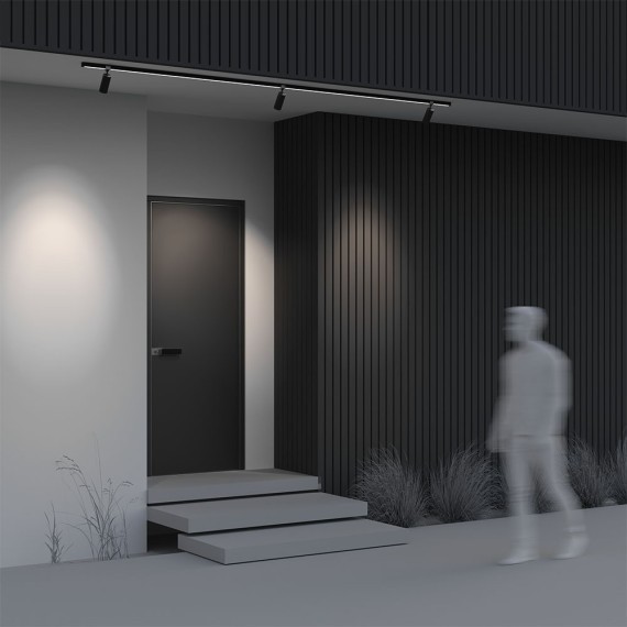 Уличный трековый светильник Focus Led Elasity IP 3000К Ra90 Lm950 16Вт 38° черный O-TR01-1-S-16WB3K