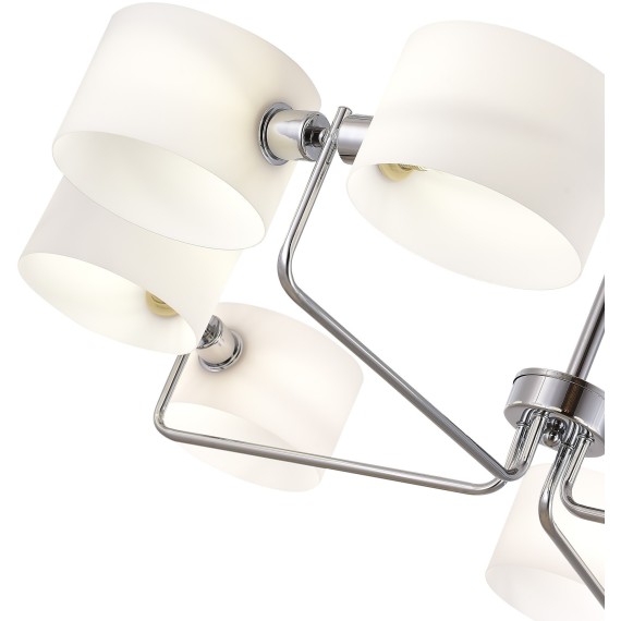 SLE1121-102-08 Светильник потолочный Хром/Молочно-Белый E14 8*40W AERIN