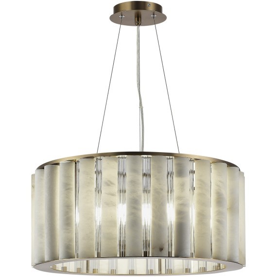 SL1516.303.08 Светильник подвесной ST-Luce Бронза, Прозрачный/Белый алебастр E14 8*40W DELIGHT