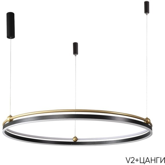 Люстра Crystal Lux FERNANDO SP88W LED BLACK/GOLD