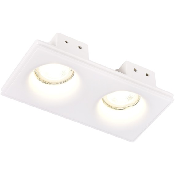 ST254.328.02 Св-к встр. из гипса Белый GU10 2*50W IP20 L200xW100xH45 180-240V Без ламп Встраиваемые светильники