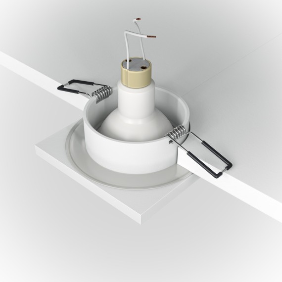 Встраиваемый светильник Maytoni DL083-01-GU10-SQ-W Stark IP65 под лампу 1xGU10 50W