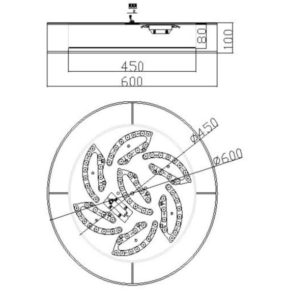 Настенно-потолочный светильник Freya FR6005CL-L48G Zoticus светодиодный LED 48W