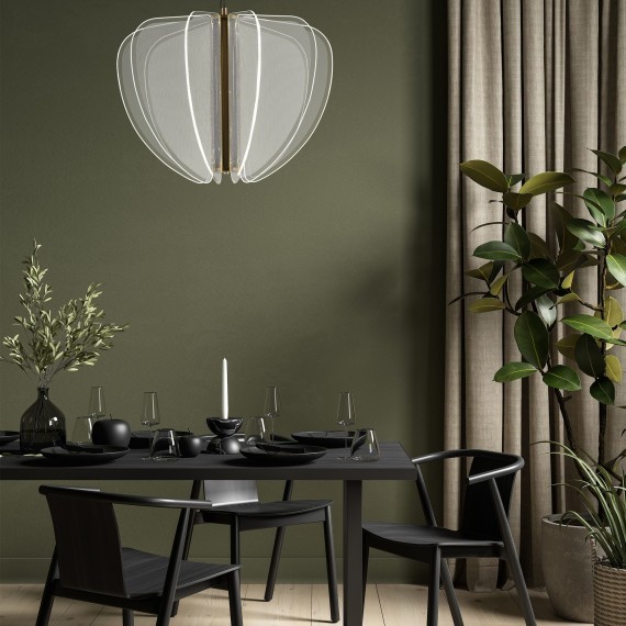 SL6509.203.01 Светильник подвесной ST-Luce Золотистый/Прозрачный LED 1*45W 4000K FESALE