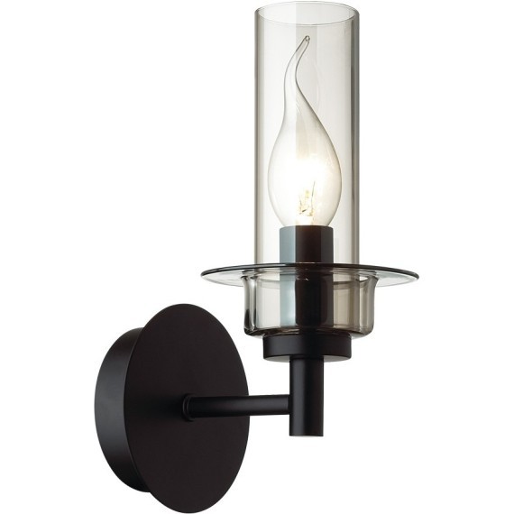 6555/1W CLASSI LN24 черный/дымчатый/металл/стекло Бра E14 1*40W 220V MADONNA