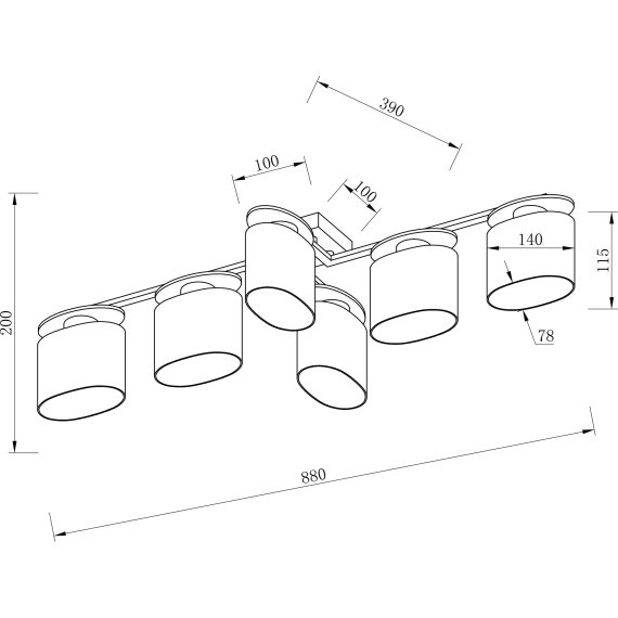 Люстра потолочная Freya FR5101-CL-06-CN Bice под лампы 6xE14 40W