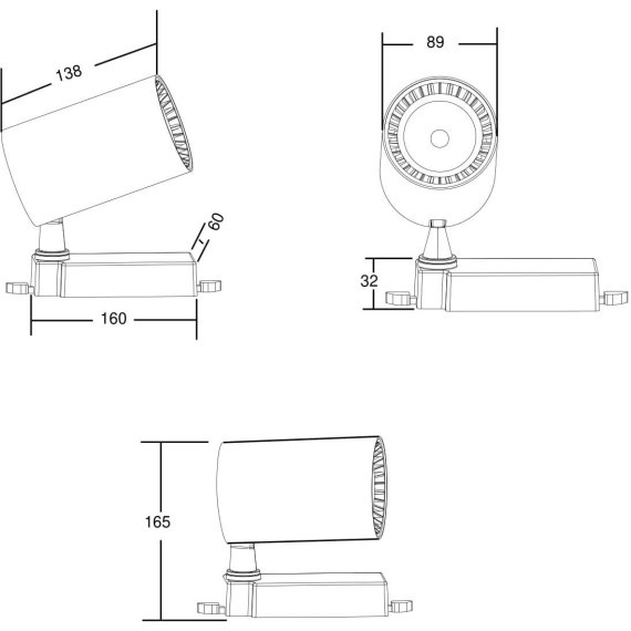 Трековый светильник Technical TR029-3-30W3K-W