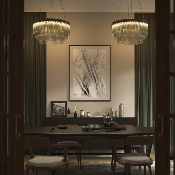 MOD486PL-L38BSK Подвесной светодиодный светильник с трехступенчатым перекл. цветовой температуры 2700-3000-4000К Maytoni Trove