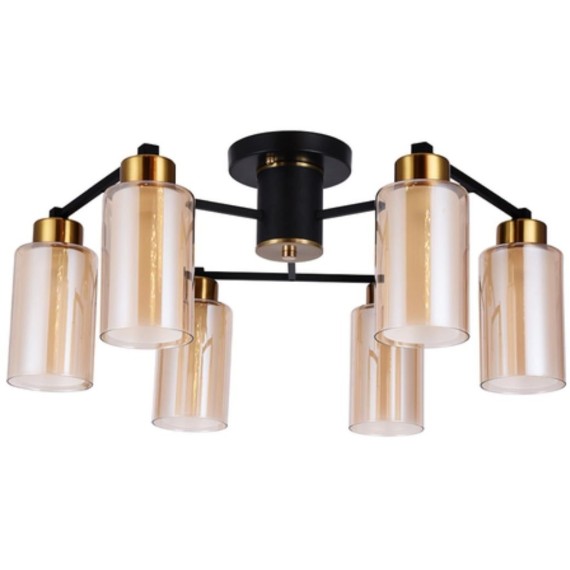 Люстра потолочная Arte Lamp A7027PL-6BK LEO под лампы 6xE14 40W