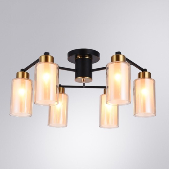 Люстра потолочная Arte Lamp A7027PL-6BK LEO под лампы 6xE14 40W