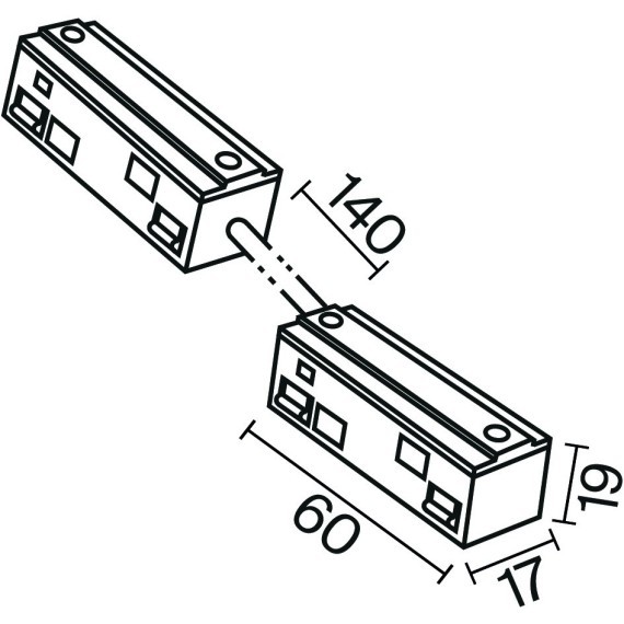 Гибкий соединитель питания 15см Maytoni Exility TRA034CPC-42B-15-1