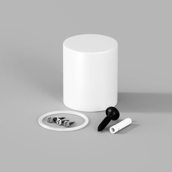 Торцевая металлическая заглушка Nemo D25 белый 20318