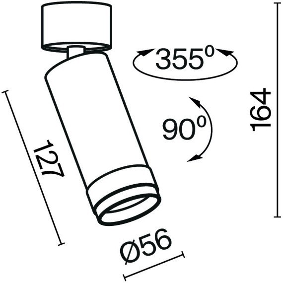 Потолочный светильник Technical C055CL-L12W3K-Z-W