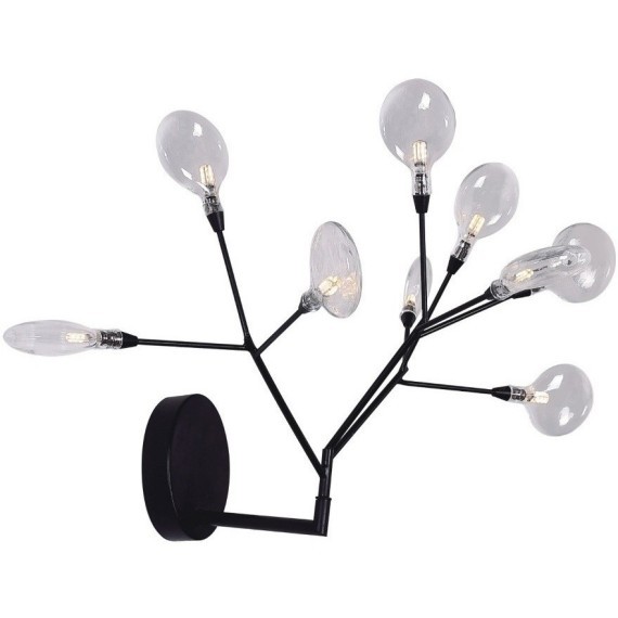 Бра Crystal Lux EVITA AP9 BLACK/TRANSPARENT