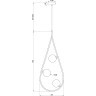 Подвесной светильник Freya FR4005PL-03B2 Perlina под лампы 3xG9 25W