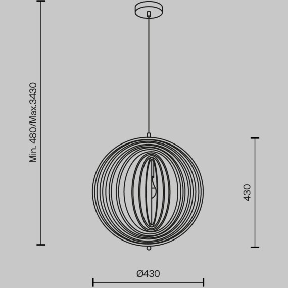 Подвесной светильник Maytoni MOD197PL-01W