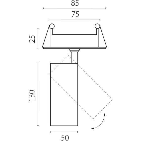 Черный встраиваемый светодиодный спот с изм углом рассеивания 20-55° и рег. цвет. температурой 2700;4200;6000К 12W 840Лм CRI90 Canno Pro Lightstar C4127RS